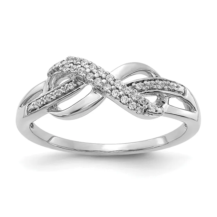 14k White Gold 110 Ct Lab Grown Diamond VSSI G Infinity Symbol Ring Goldia Rings 14k White Gold 110 Ct Lab Grown Diamond VSSI G Infinity Symbol Ring Goldia Rings