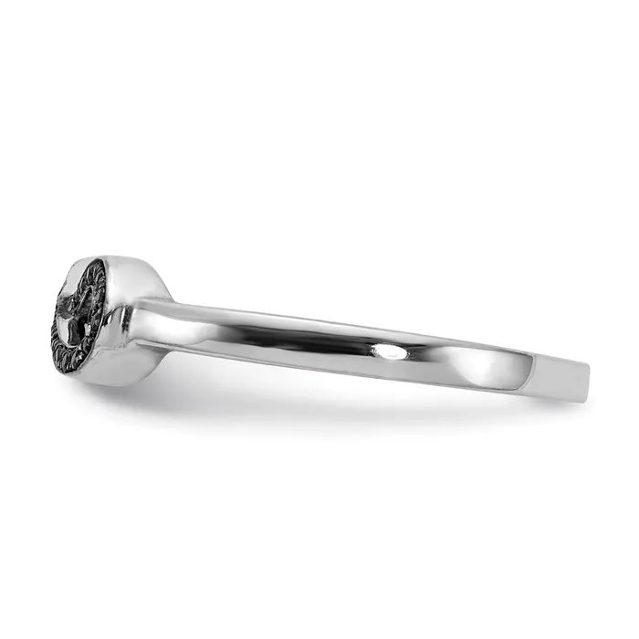 14k White Gold Black Real Diamond Infinity Ring Goldiacom Rings