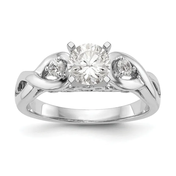 14k White Gold Peg Set Simulated Diamond Infinity Engagement Ring Goldiacom Rings 14k White Gold Peg Set Simulated Diamond Infinity Engagement Ring Goldiacom Rings
