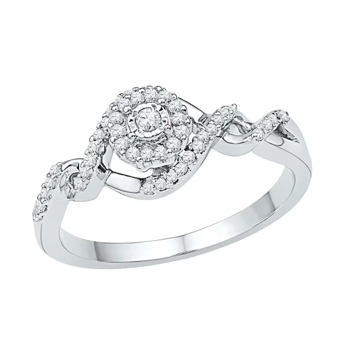 14k White Gold Round Diamond Solitaire Promise Ring 15 Cttw gndatlanta Rings 14k White Gold Round Diamond Solitaire Promise Ring 15 Cttw gndatlanta Rings