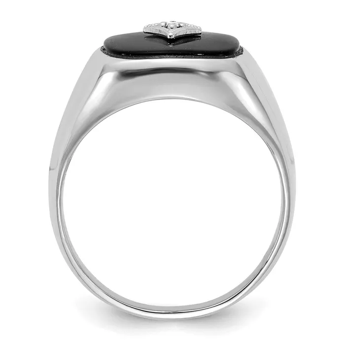 14k White Gold VS Real Diamond mens ring Goldiacom Rings