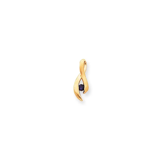 14K Yellow Gold 3mm Amethyst pendant Goldia PreStyled Sets