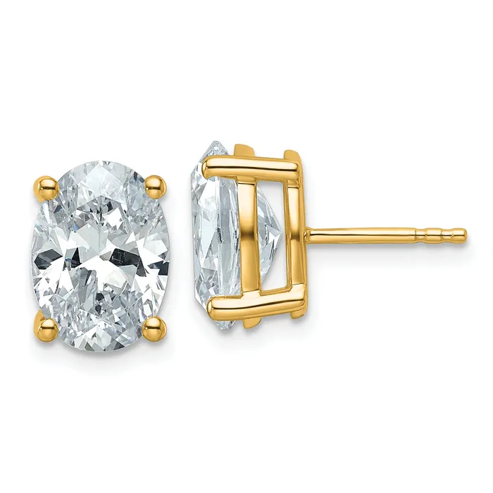 14k Yellow Gold 5 ctw Certified Lab Grown Diamond VSSI G Oval 4 Prong Heavy Wt Stud Earrings Goldia Earrings 14k Yellow Gold 5 ctw Certified Lab Grown Diamond VSSI G Oval 4 Prong Heavy Wt Stud Earrings Goldia Earrings