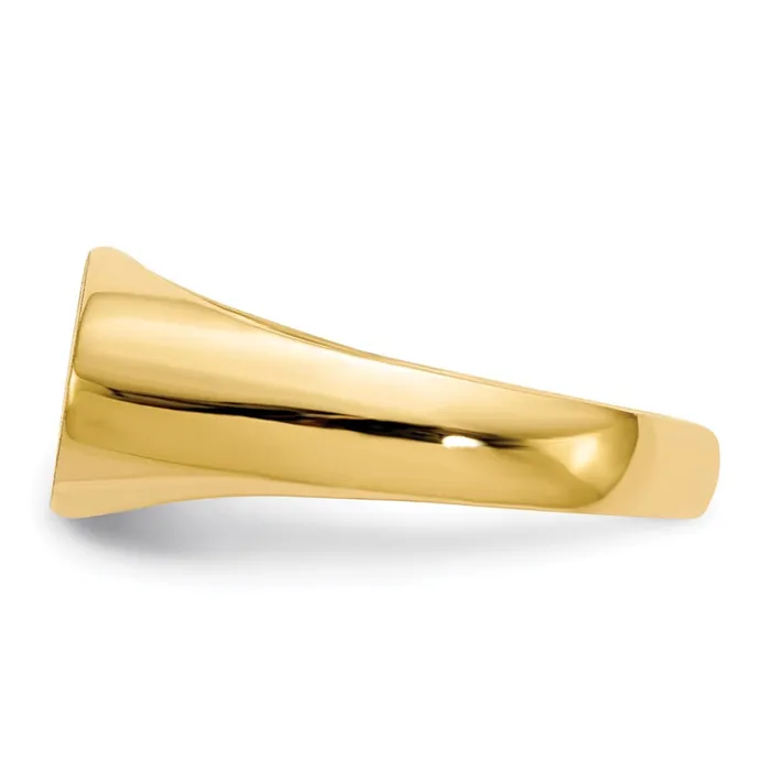 14K Yellow Gold 70x135mm Open Back Signet Ring Goldia Rings