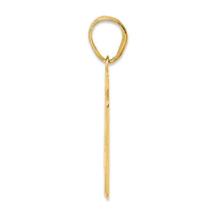 14k Yellow Gold Brushed Border Script Number 41 Pendant Goldia PreStyled Sets
