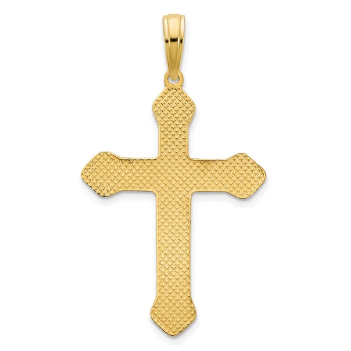 14k Yellow Gold LOVED FRIEND Epoxy Cross Pendant Goldia Necklaces