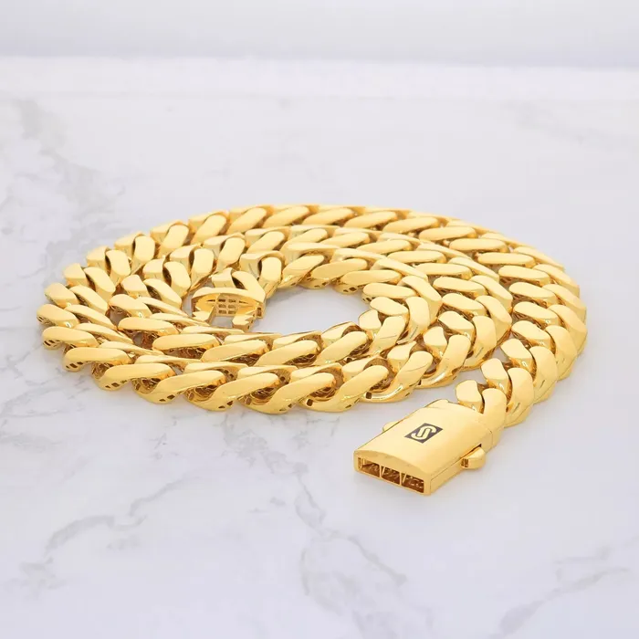 14k Yellow Gold Royal Monaco Miami Cuban Link 6mm Chain Pendant Necklace 22 Goldiacom Necklaces