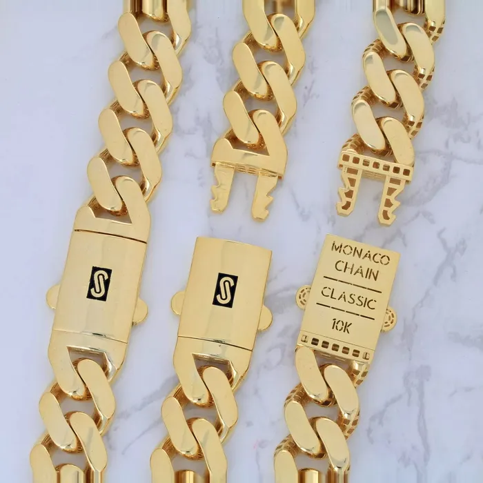 14k Yellow Gold Royal Monaco Miami Cuban Link 6mm Chain Pendant Necklace 22 Goldiacom Necklaces