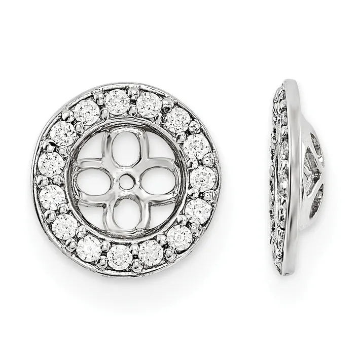 14KW AA Diamond Earring Jacket goldiaca Earrings