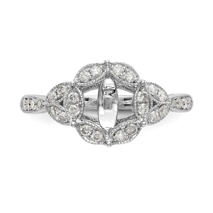 14KW Peg Set Simulated Diamond Round Halo Engagement Ring Goldiacom Rings