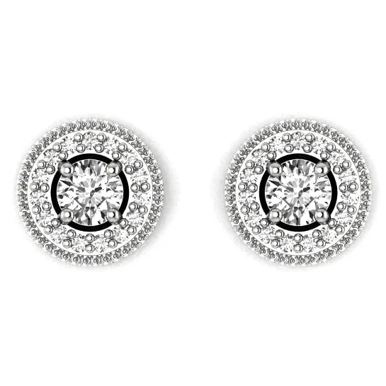 14KW VS Diamond 2 stone Earring Semi Mount 31 mm center stones goldiaca Earrings 14KW VS Diamond 2 stone Earring Semi Mount 31 mm center stones goldiaca Earrings