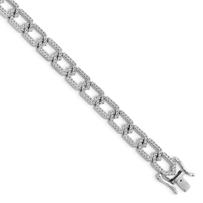 Bracelets Goldia 14k White Gold 1 12 Ct Lab Grown Diamond VSSI G 75 inch Bracelet Bracelets Goldia 14k White Gold 1 12 Ct Lab Grown Diamond VSSI G 75 inch Bracelet