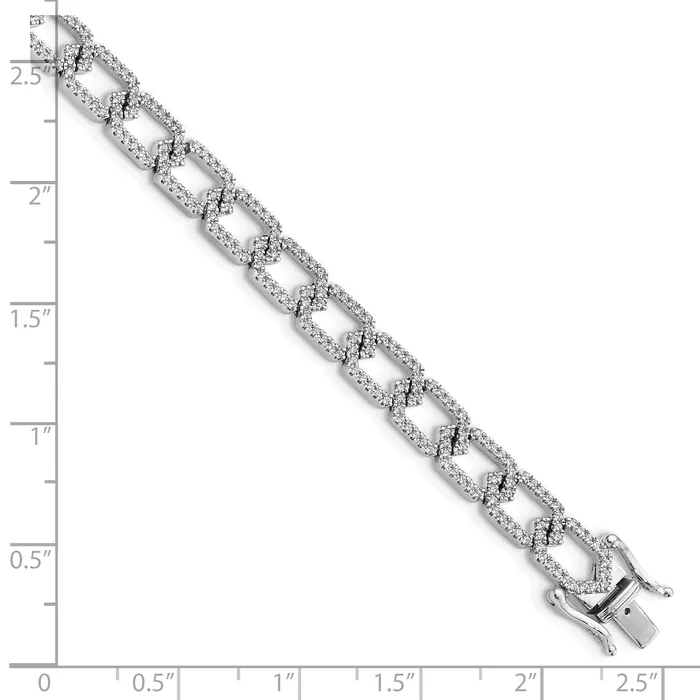 Bracelets Goldia 14k White Gold 1 12 Ct Lab Grown Diamond VSSI G 75 inch Bracelet