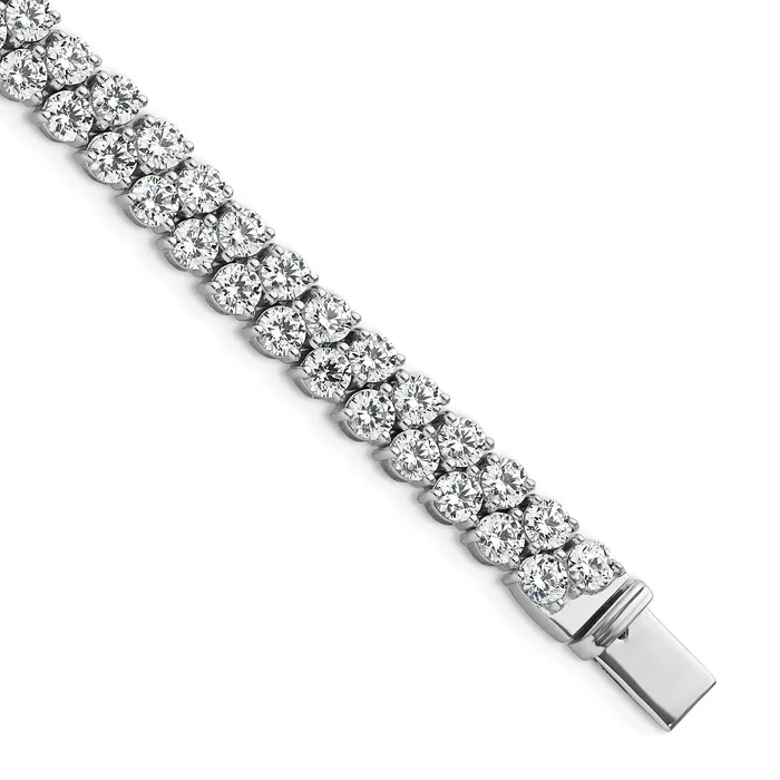 Bracelets Goldia 14k White Gold 10 12 Ct Lab Grown Diamond VSSI G 7 inch Fancy Tennis Bracelet Bracelets Goldia 14k White Gold 10 12 Ct Lab Grown Diamond VSSI G 7 inch Fancy Tennis Bracelet