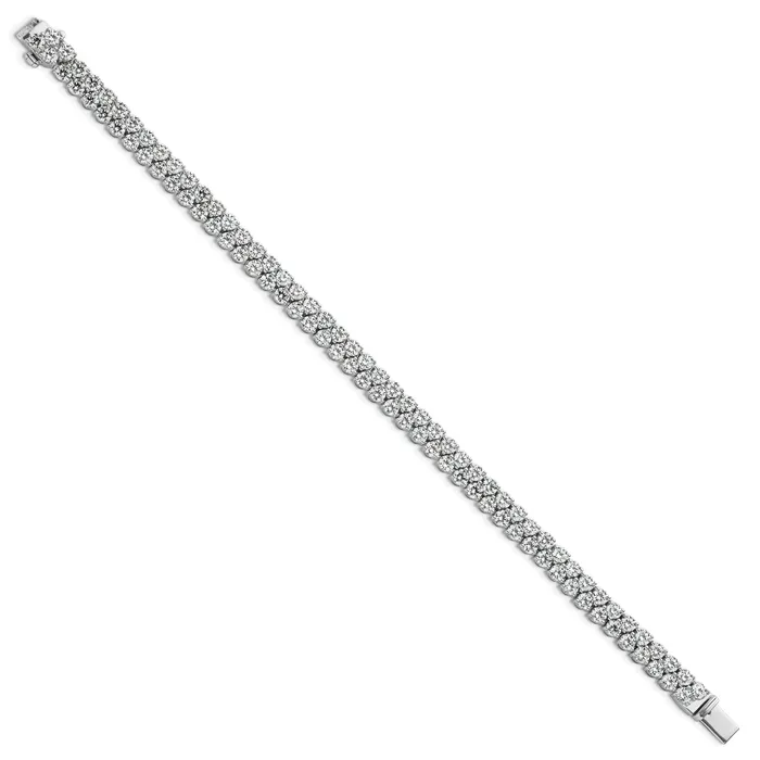 Bracelets Goldia 14k White Gold 10 12 Ct Lab Grown Diamond VSSI G 7 inch Fancy Tennis Bracelet