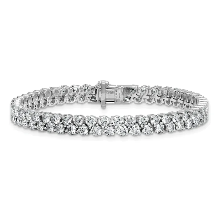 Bracelets Goldia 14k White Gold 10 12 Ct Lab Grown Diamond VSSI G 7 inch Fancy Tennis Bracelet