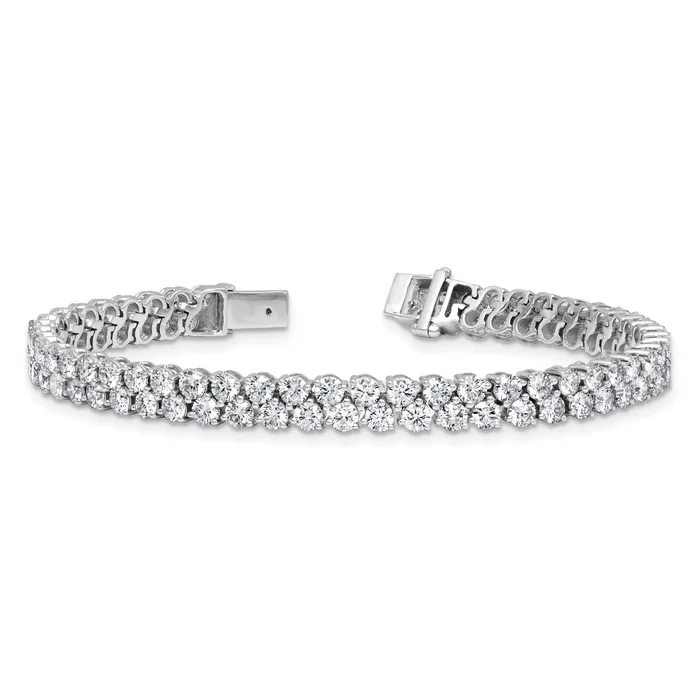 Bracelets Goldia 14k White Gold 10 12 Ct Lab Grown Diamond VSSI G 7 inch Fancy Tennis Bracelet