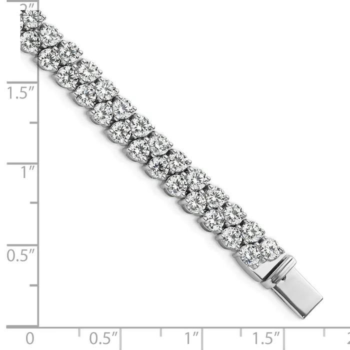 Bracelets Goldia 14k White Gold 10 12 Ct Lab Grown Diamond VSSI G 7 inch Fancy Tennis Bracelet
