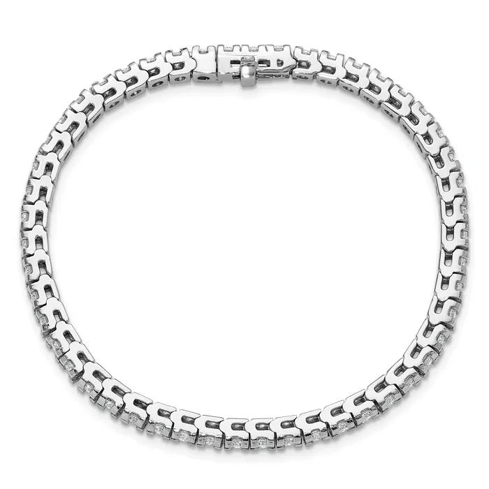 Bracelets Goldia 14k White Gold 4 58 Ct Lab Grown Diamond VSSI G Round Tennis Bracelet