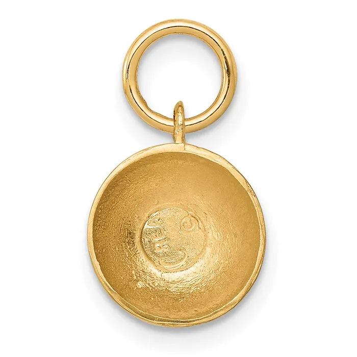 Charm Necklaces Goldia 14k Yellow Gold 3D Champagne Glass Charm