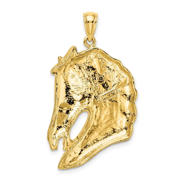 Charm Necklaces Goldia 14k Yellow Gold Horse Head wLong Mane Charm