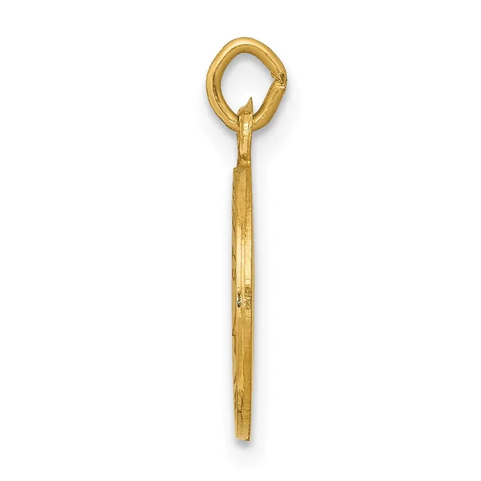 Charm Necklaces Goldia 14k Yellow Gold Saint Elizabeth Seton Medal Charm