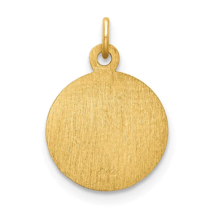 Charm Necklaces Goldia 14k Yellow Gold Saint Elizabeth Seton Medal Charm