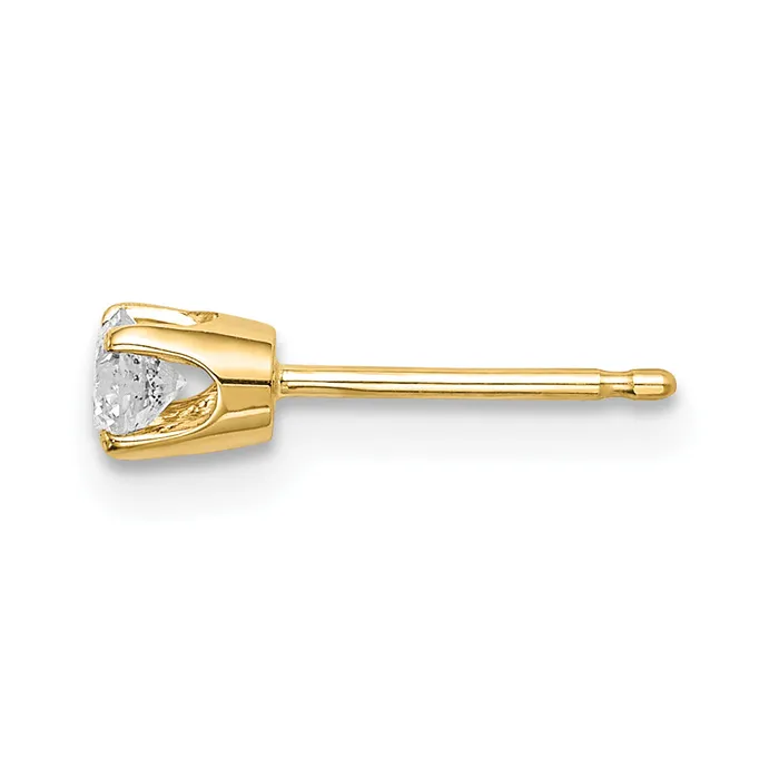 Earrings 14k Single Stud Diamond Earring goldiaca