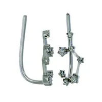 Earrings Goldia 02 CT TW Diamond Sagittarius Constellation Crawler Earrings in Sterling Silver Earrings Goldia 02 CT TW Diamond Sagittarius Constellation Crawler Earrings in Sterling Silver