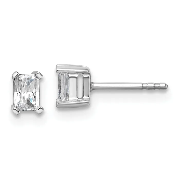 Earrings Goldia 14k White Gold 12 ctw Certified Lab Grown Diamond VSSI G Radiant 4 Prong Heavy Wt Stud Earrings Earrings Goldia 14k White Gold 12 ctw Certified Lab Grown Diamond VSSI G Radiant 4 Prong Heavy Wt Stud Earrings