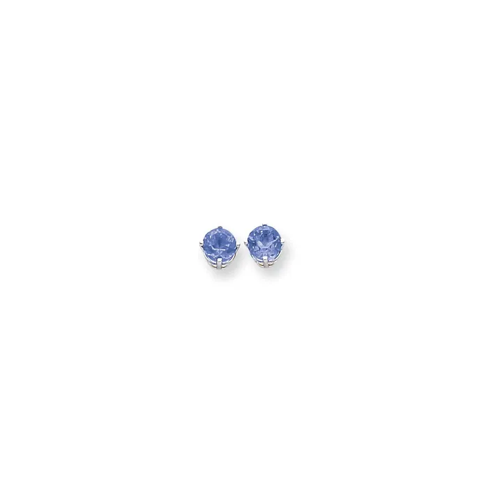 Earrings Goldia 14k White Gold 6mm Tanzanite earring