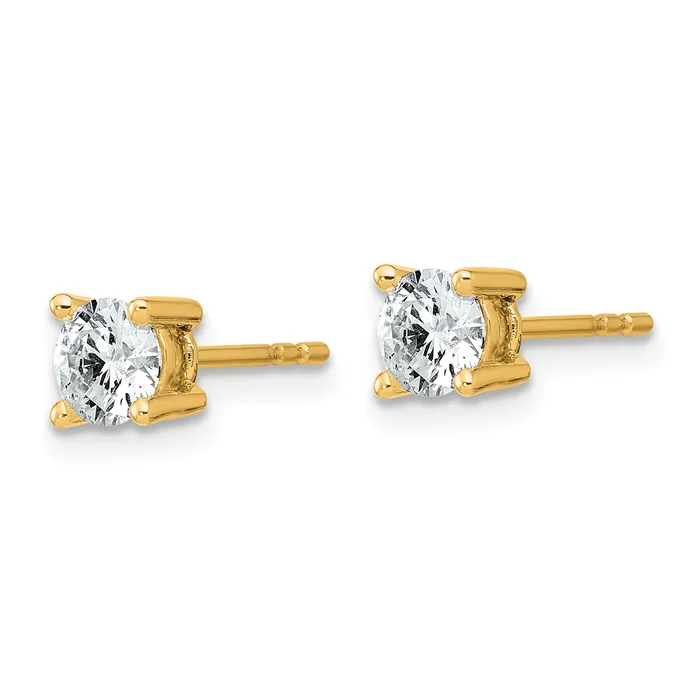 Earrings Goldia 14k Yellow Gold 34 ctw Lab Grown Diamond VSSI G Round 4 Prong Heavy Wt Stud Earrings
