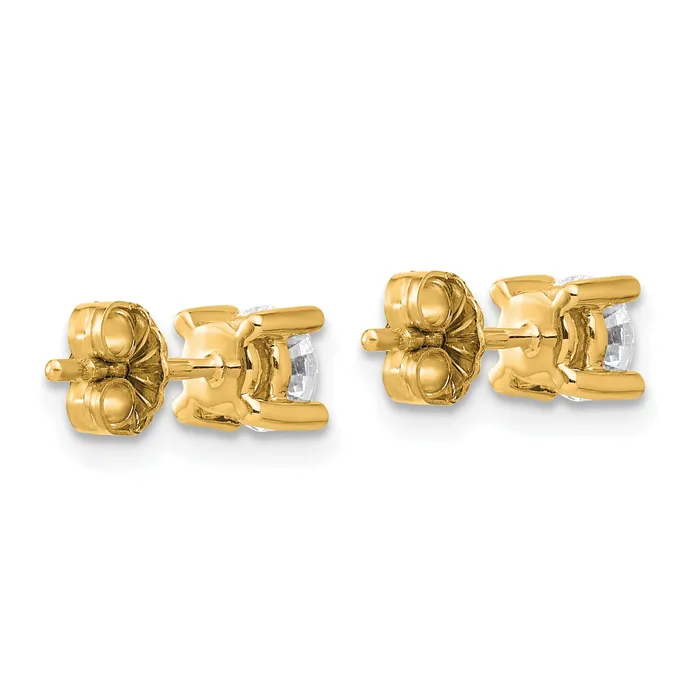 Earrings Goldia 14k Yellow Gold 34 ctw Lab Grown Diamond VSSI G Round 4 Prong Heavy Wt Stud Earrings
