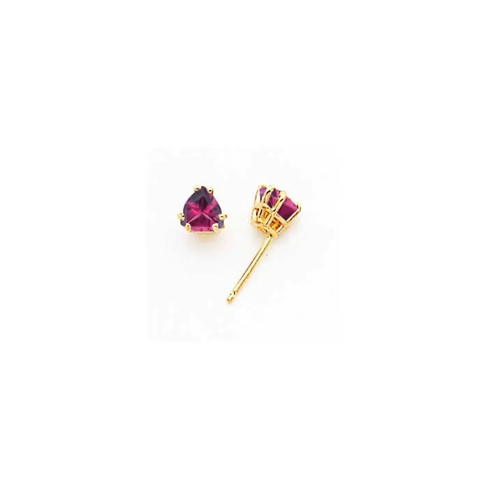 Earrings Goldia 14k Yellow Gold 5mm Rhodolite Garnet earring