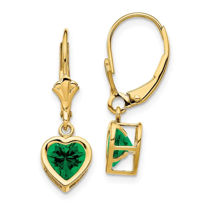 Earrings Goldia 14k Yellow Gold 6mm Heart Mount St Helens Earrings