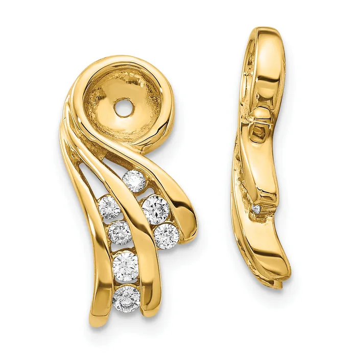 Earrings goldiaca 14k AA Fancy Diamond Earring Jacket