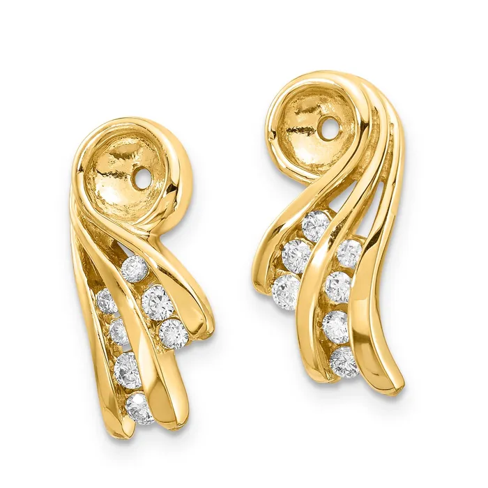 Earrings goldiaca 14k AA Fancy Diamond Earring Jacket
