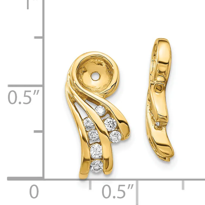 Earrings goldiaca 14k AA Fancy Diamond Earring Jacket