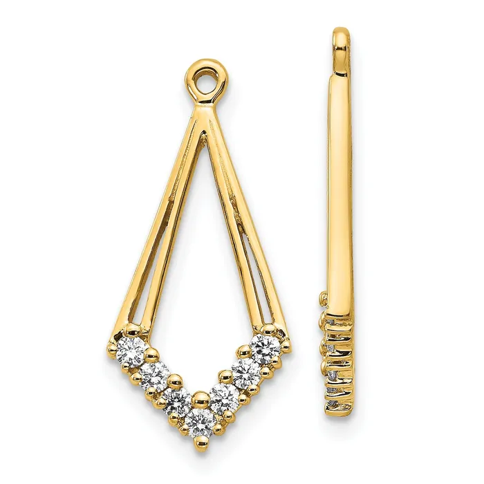 Earrings goldiaca Diamond Shaped Real Diamond Dangling Earring Jacket in 14k White Gold Jewelry Earrings goldiaca Diamond Shaped Real Diamond Dangling Earring Jacket in 14k White Gold Jewelry
