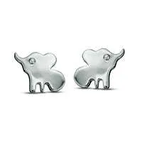 Elephant Stud Earrings in Sterling Silver Goldia Earrings