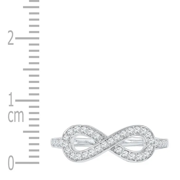 gndatlanta 14k White Gold Round Diamond Infinity Ring 15 Cttw Rings