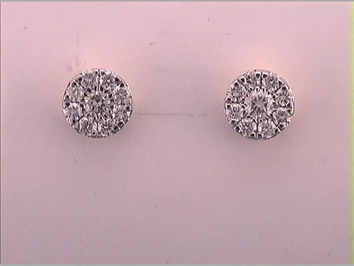gndatlanta 14k Yellow Gold Round Diamond Cluster Earrings 12 Cttw Earrings gndatlanta 14k Yellow Gold Round Diamond Cluster Earrings 12 Cttw Earrings
