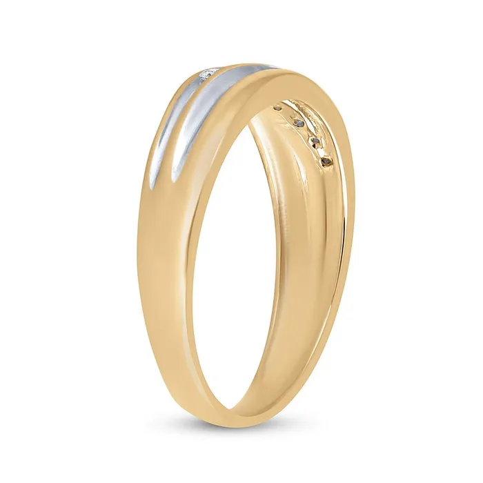 gndatlanta Rings 10k Twotone Gold Round Diamond Wedding Band Ring 16 Cttw