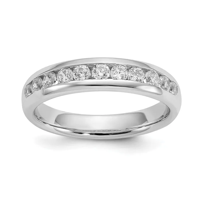 Goldia 14k White Gold 12 Ct Lab Grown Diamond VSSI G Eleven Stone Channel Set Band Ring Rings Goldia 14k White Gold 12 Ct Lab Grown Diamond VSSI G Eleven Stone Channel Set Band Ring Rings