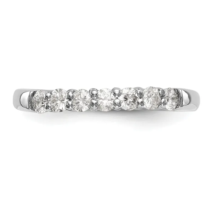 Goldia 14k White Gold 34 Ct Lab Grown Diamond VSSI G Seven Stone Fashion Band Ring Rings