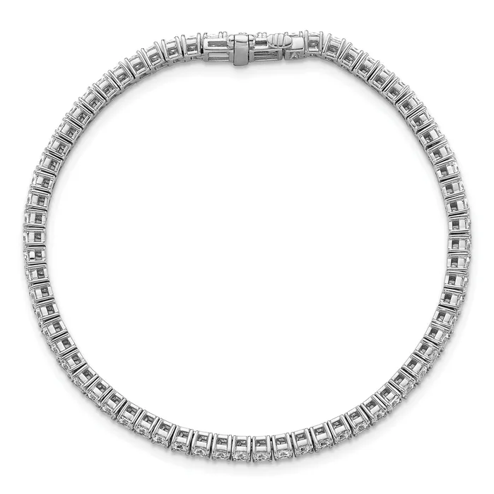 Goldia Bracelets 14k White Gold 5 Ct Lab Grown Diamond VSSI G Princess Tennis Bracelet