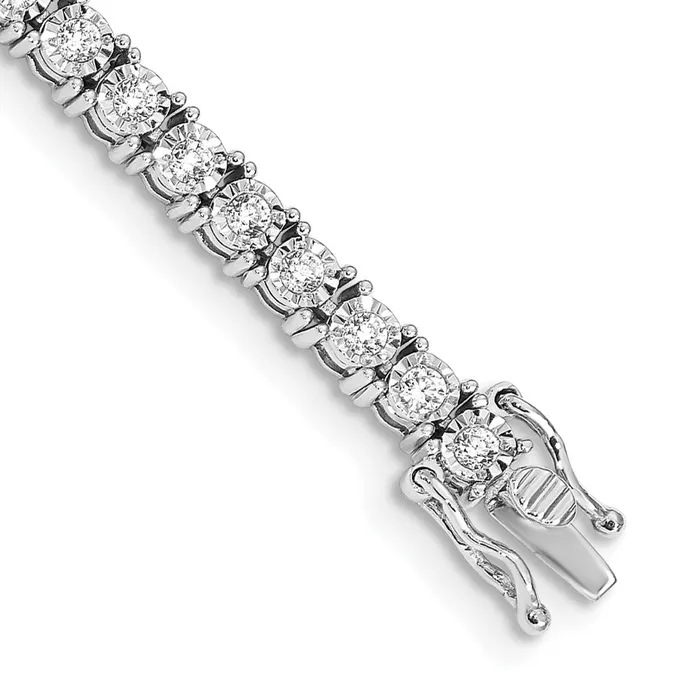 goldiaca Bracelets 14k White Gold Illusion Setting Natural Diamond Bracelet goldiaca Bracelets 14k White Gold Illusion Setting Natural Diamond Bracelet