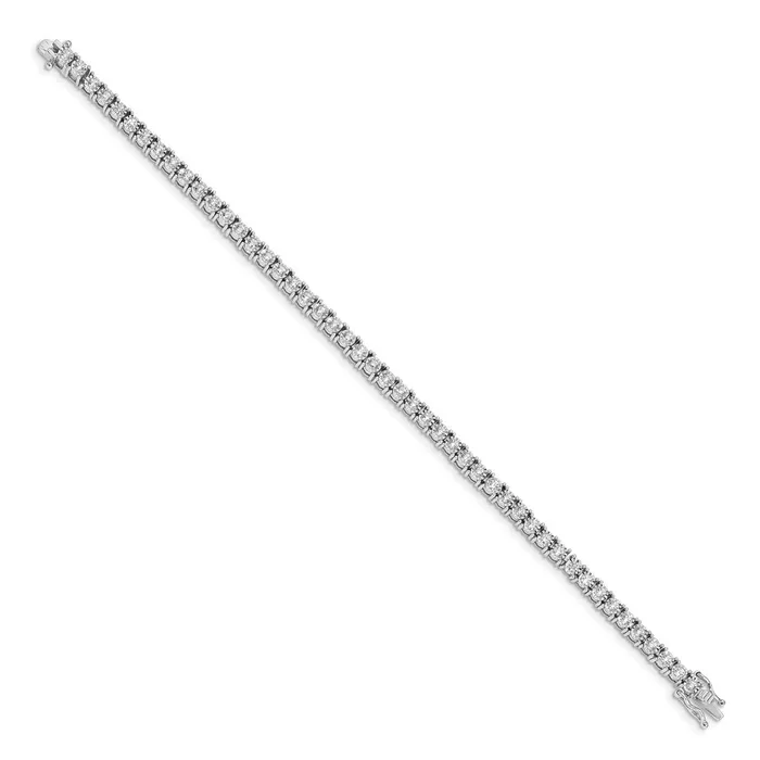 goldiaca Bracelets 14k White Gold Illusion Setting Natural Diamond Bracelet