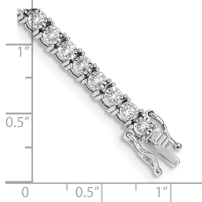 goldiaca Bracelets 14k White Gold Illusion Setting Natural Diamond Bracelet