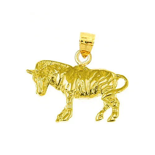 Goldia Charm Necklaces 14K Gold Zebra Charm